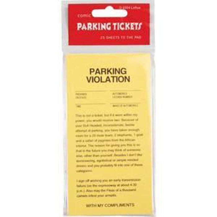 Parking Tickets (Pack of 25)