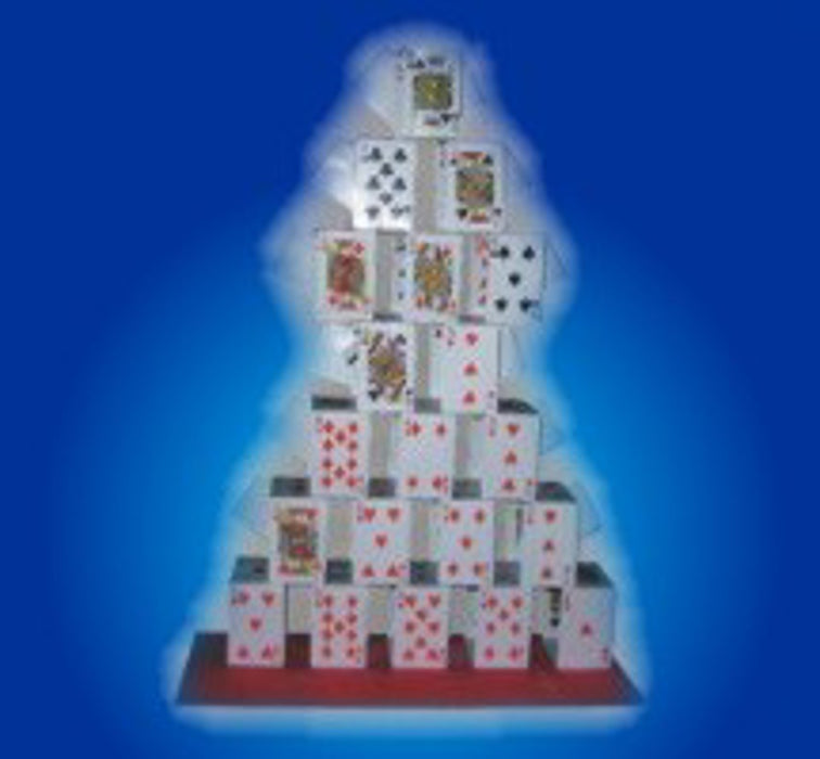 Card Castle with Rising Card