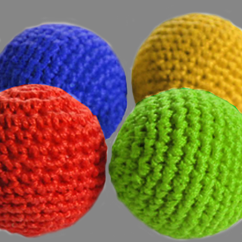 Crochet 5 Ball combo Set (1"/White) by Mr. Magic