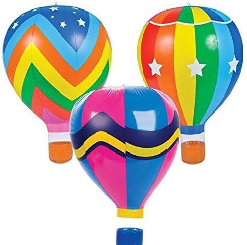 22" Rainbow Hot Air Balloons (Dozen)