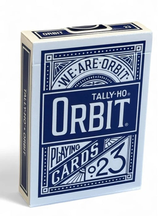 Tally Ho Orbit Circle Back (Blue) Playing Cards