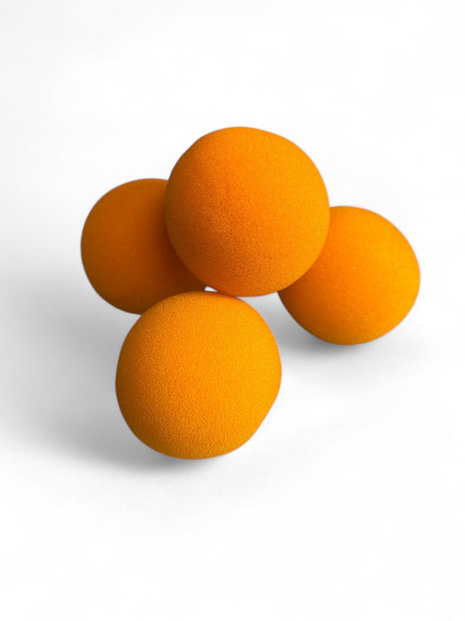 1.5" Super Soft Orange Sponge Balls (Set of 4)