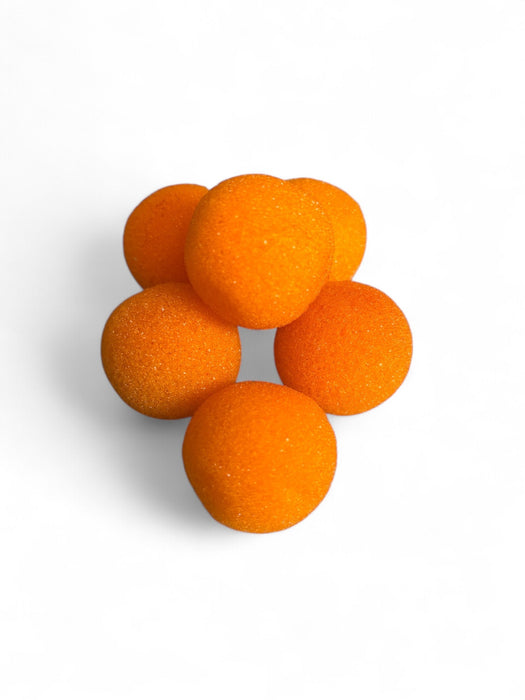 1" Super Soft Orange Sponge Balls (Set of 6)