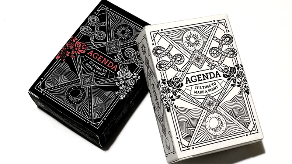 Mini Agenda Playing Cards-White