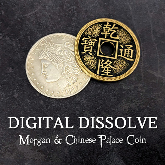 Digital Dissolve Morgan and Chinese Palace Coin (watch video)