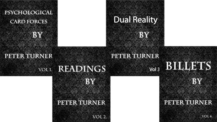 4 Volume Set of Reading Billets Dual Reality and Psychological Playing Card Forces by Peter Turner eBook DOWNLOAD
