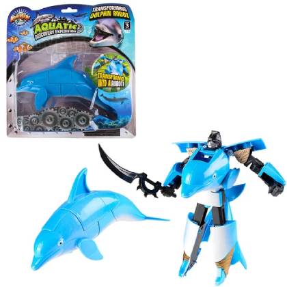 5" Dolphin Robot Action Figure - Case of 36