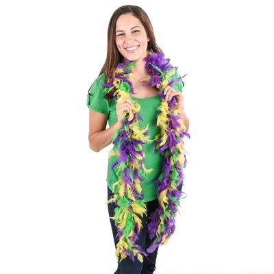 6ft 60g Mardi Gras Boa with Gold Tinsel (case of 48)