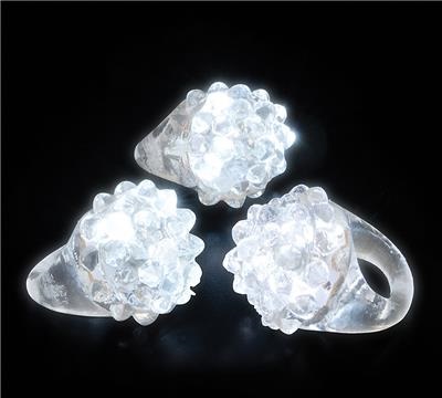 White Light Up Bumpy Ring (case of 288)