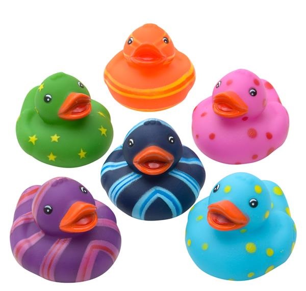 2\" MULTI COLOR PATTERN DUCKY (case of 576)