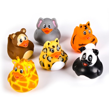 2\" Zoo Animal Rubber Duck (case of 576)
