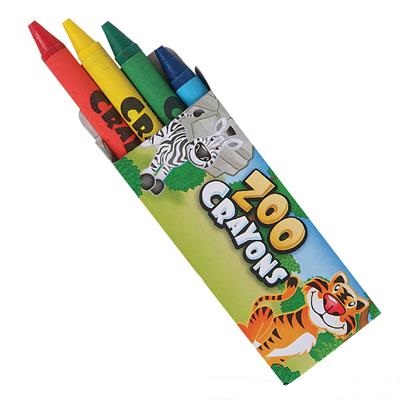 4 Pc Zoo Animal Crayons (case of 720)