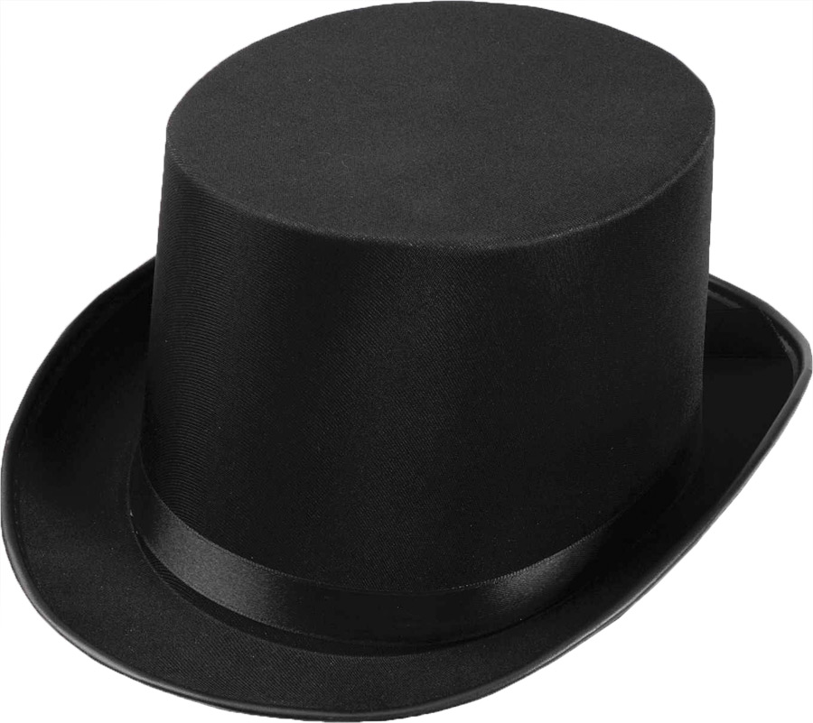 Top Hat Black Satin (Adult)