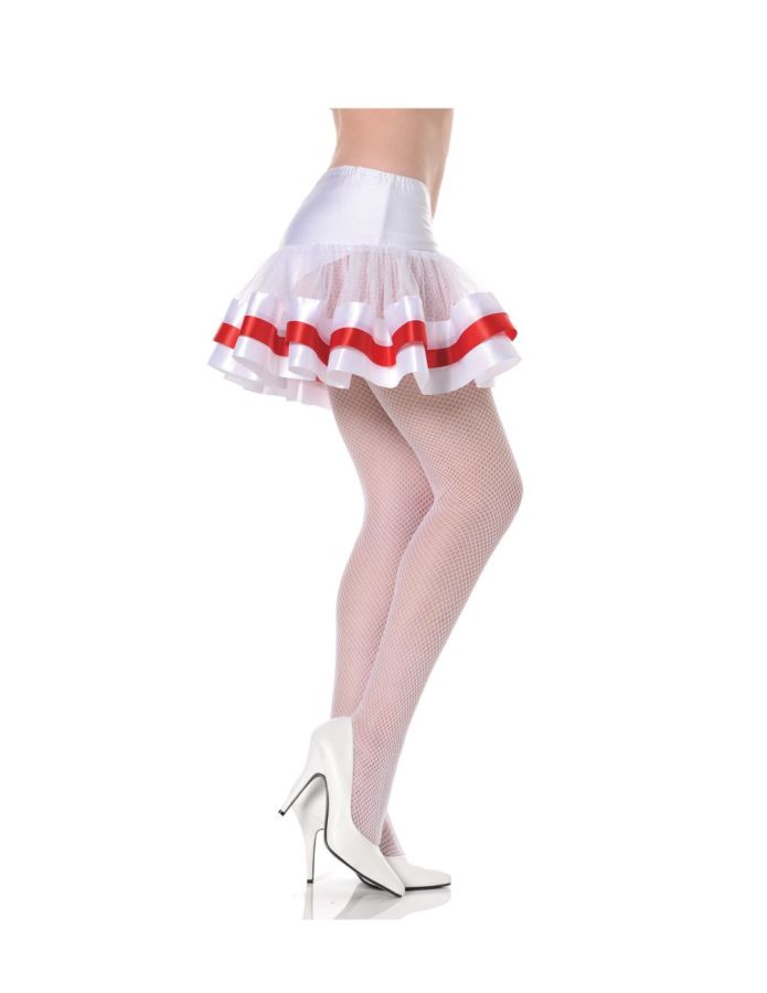 PETTICOAT WHITE with RED RIBBON