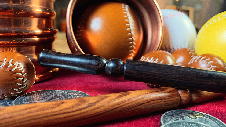 Wooden Wand PRO (Bold Black) by Harry He & Bacon Magic
