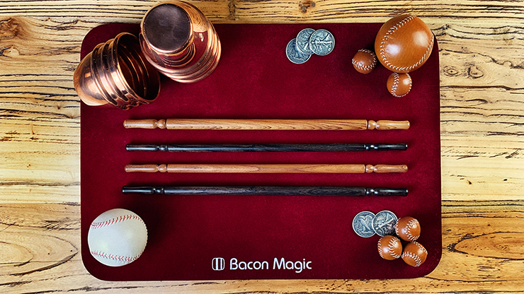 Wooden Wand PRO (Bold Black) by Harry He & Bacon Magic