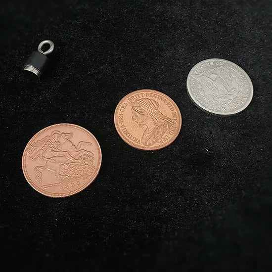 Magnetic Scotch & Soda - Deluxe set (Morgan Dollar and Queen Victoria Ancient Coin) by Oliver Magic