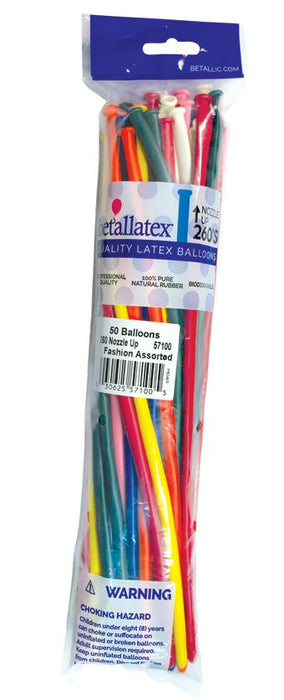 260-Fashion assortment, Nozzle Up Sempertex Balloons (50)