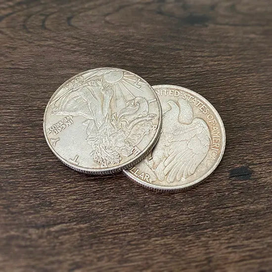 Gravity Flipper Coin Walking Liberty Half Dollar by Oliver Magic