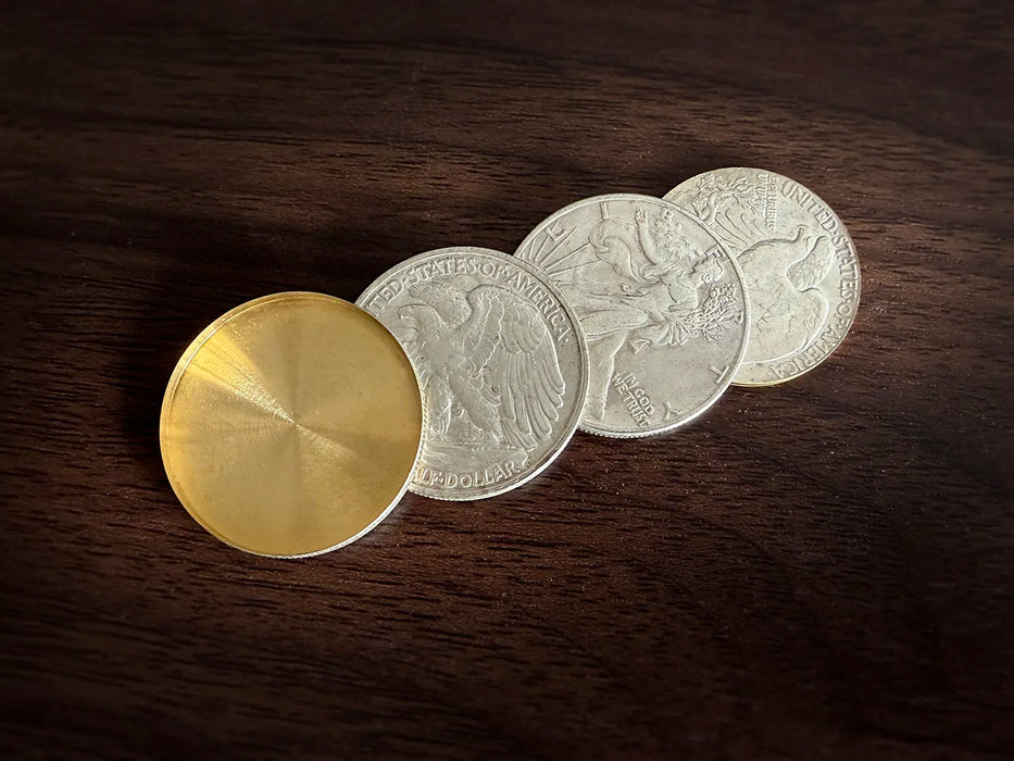 Multipurpose Flipper Coin Set (Walking Liberty Half Dollar) by Oliver Magic - MHM
