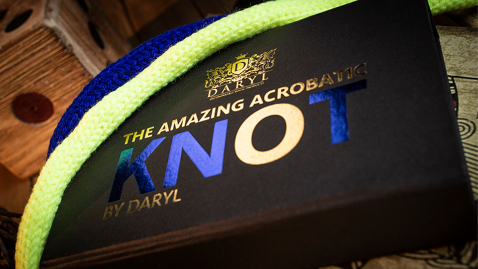 Amazing Acrobatic Knot with extra knot Blue and Yellow (Gimmicks and Online Instructions) by Daryl