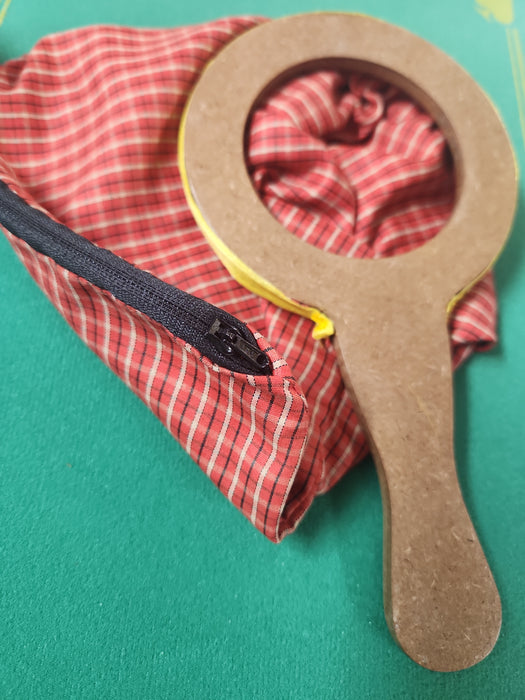 One Hand Change Bag Mini with Zipper - Tartan