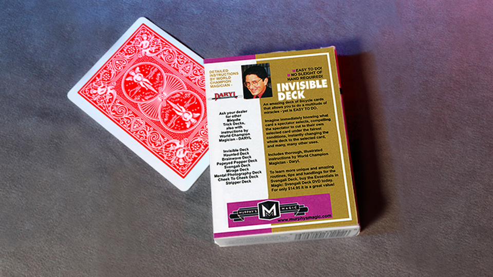 Invisible Bicycle Deck-RED (MHM)