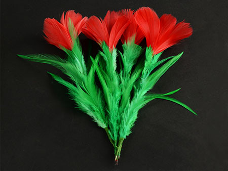 Five in One Feather Flower - Red (watch video)
