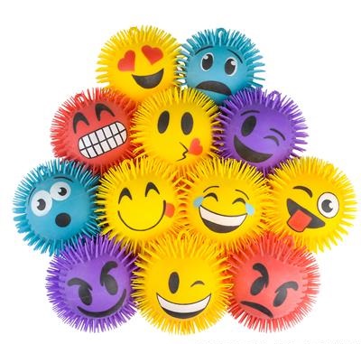 9\" Emoticon Puffer Ball (case of 36)