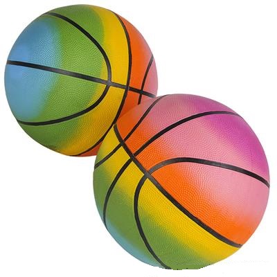 9.5\" Rainbow Basketball (case of 25)