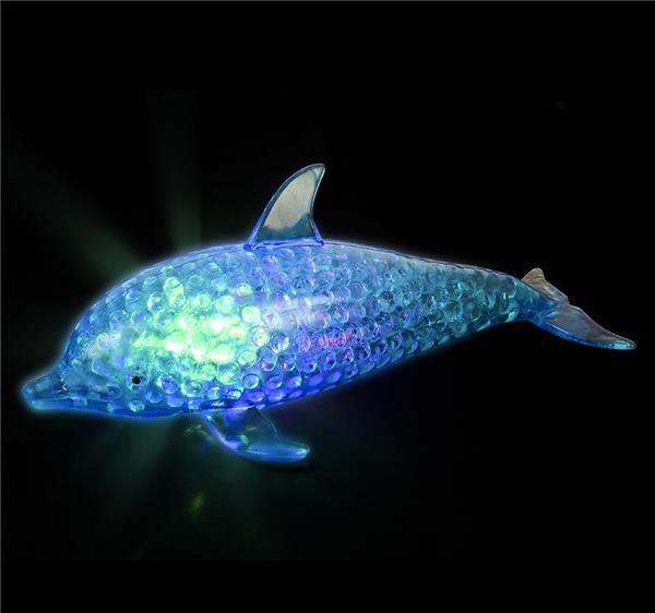 7.5" Light Up Squeezy Bead Dolphin (case of 72)