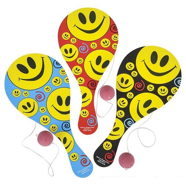 10\" Smile Face Paddle Ball (case of 288)