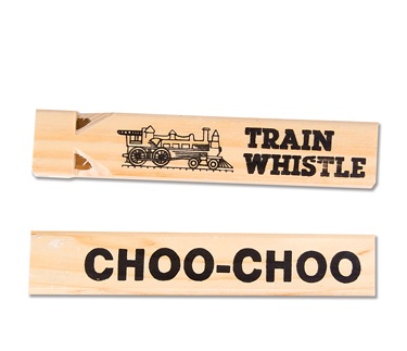 7" WOODEN TRAIN WHISTLE (case of 288)