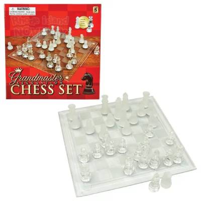 10" Glass Chess Set (case of 8)