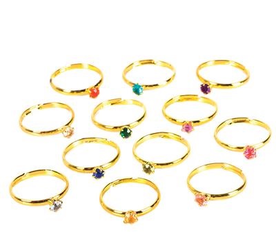 Birthstone Rings with Jewelry Display - Case of 1728
