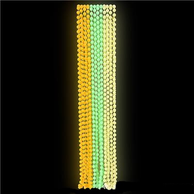33\" 7.5mm Glow in the Dark Beads (case of 720)