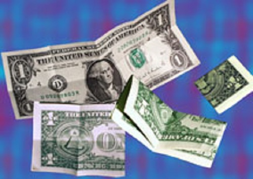 Self Folding Dollar Bill