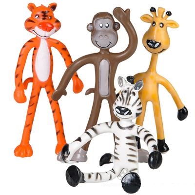 4\" Bendable Zoo Animals (case of 720)