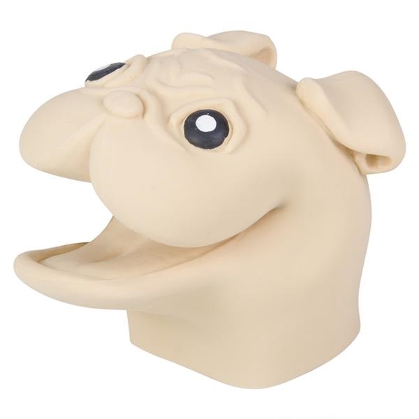 4" Pug Rubber Hand Puppet (case of 72)