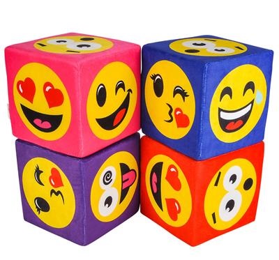 8" x 8" Assorted Color Emoticon Qubz (case of 24)