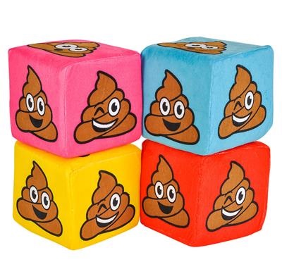 6" x 6" Emoticon Poop Qubz (case of 48)
