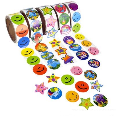 Sticker Roll Assortment (case of 100 rolls)