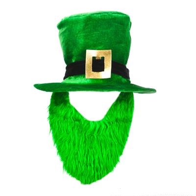 St Patricks Day Top Hat and Beard (case of 48)