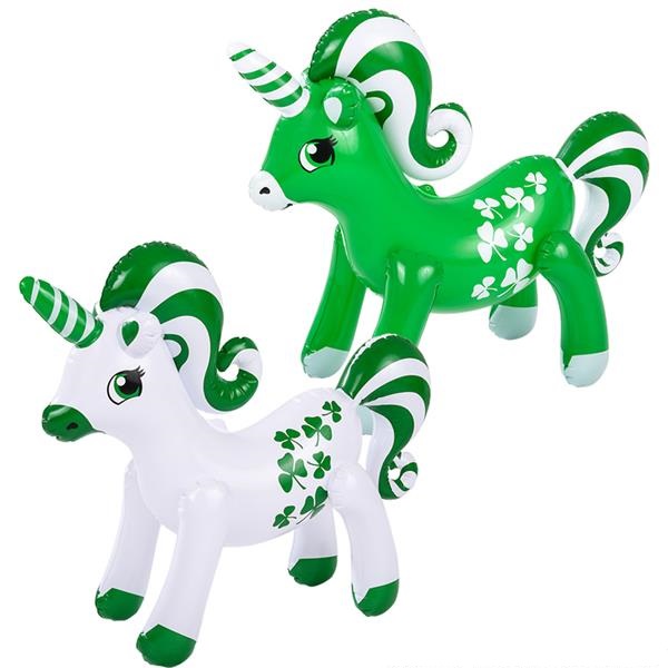 24\" St Patricks Day Unicorn Inflate (case of 144)