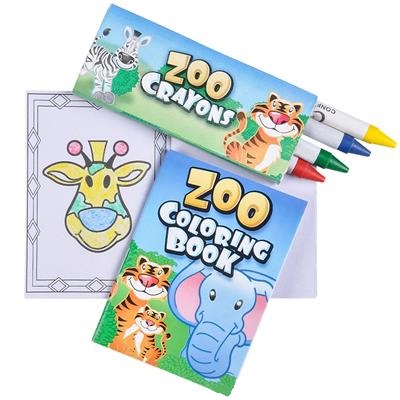 3.5" Zoo Animal Coloring Book Set (case of 576)