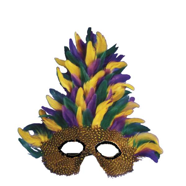 Mask Mardi Gras Tall Feather