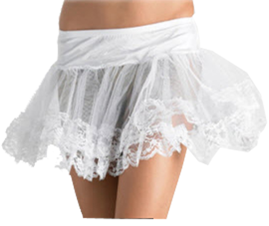 PETTICOAT WHITE with LACE BOTTOM