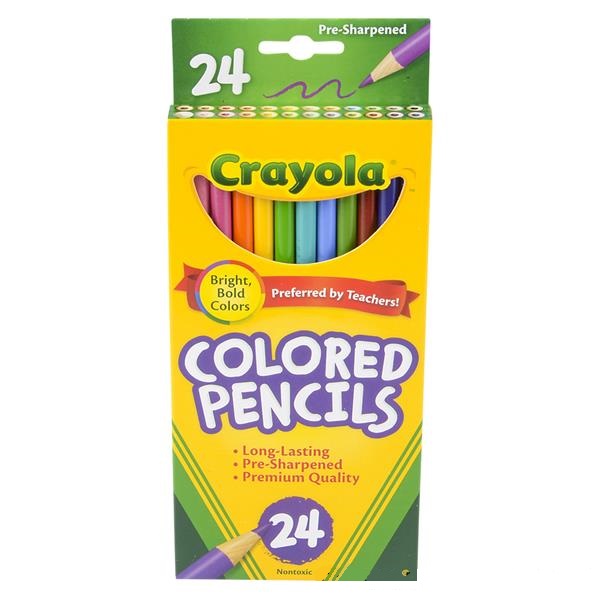 Crayola Long Colored Pencils 24pc (case of 36)