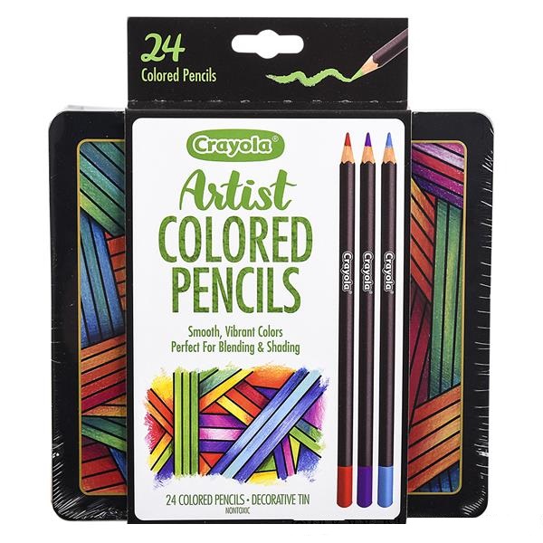 Crayola Artist Colored Pencils with Tin 24pc (case of 12)
