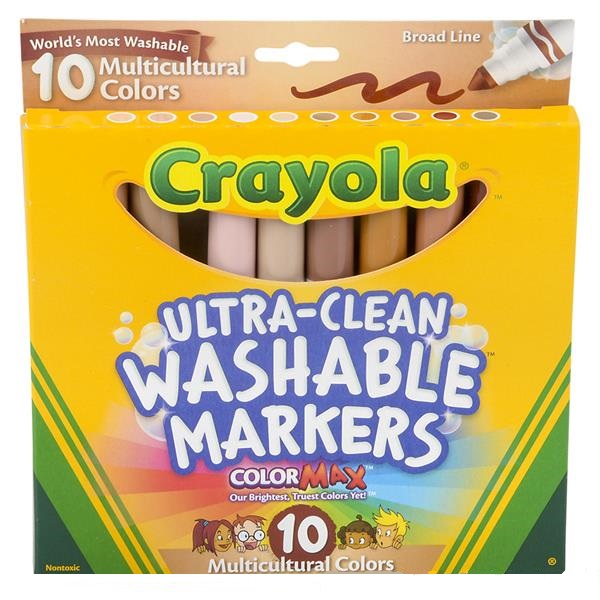 Crayola Multicultural Broad Line Markers 10pc (case of 24)